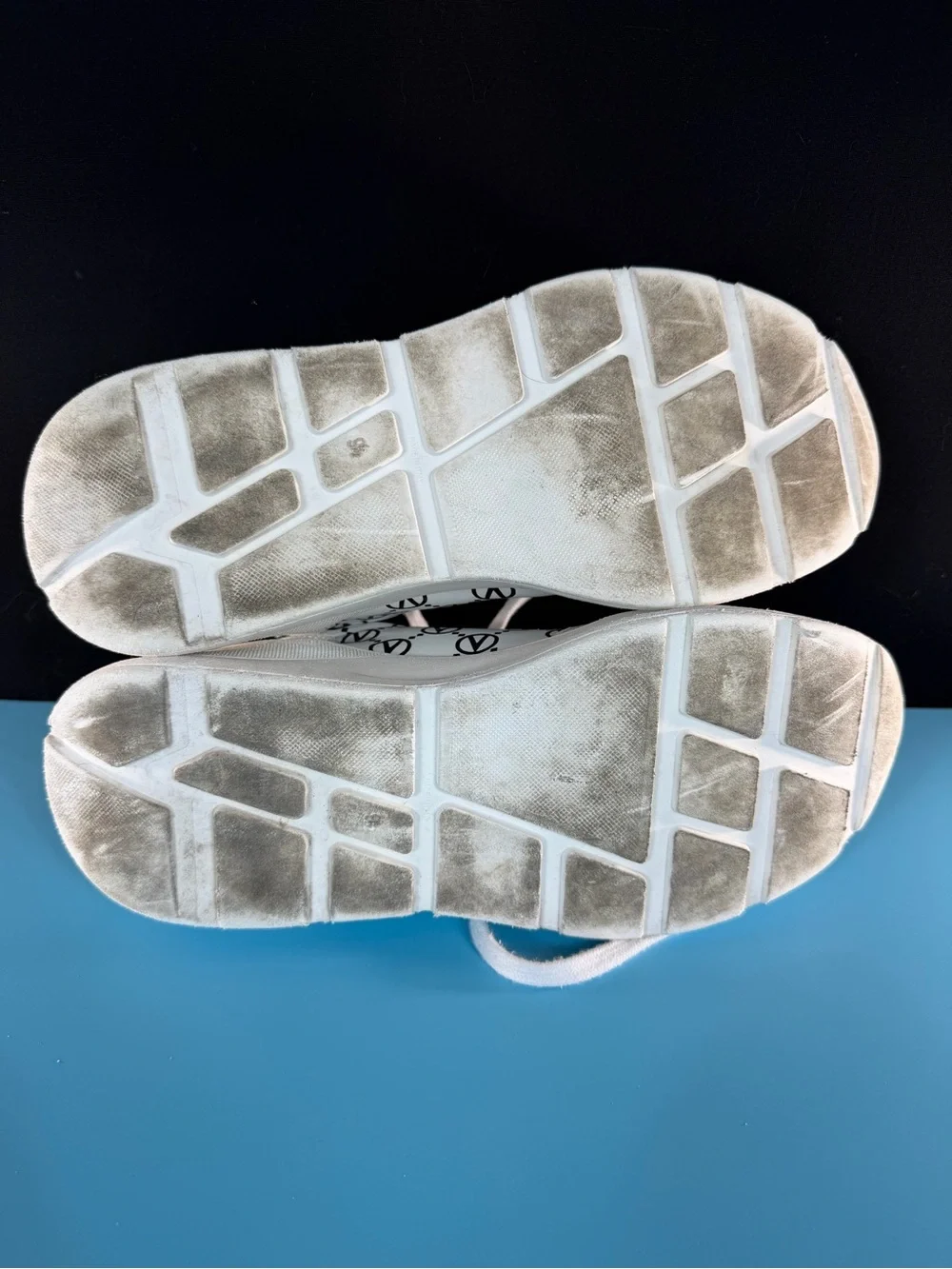 Valentino White and Black Logo Low-Top Sneakers